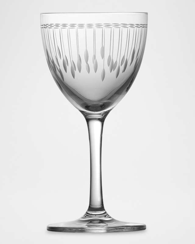 Vanity Etched 7.6 oz. Nick & Nora Glasses, Set of 6